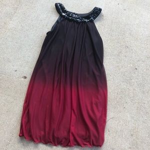 Gorgeous black and red ombré dress